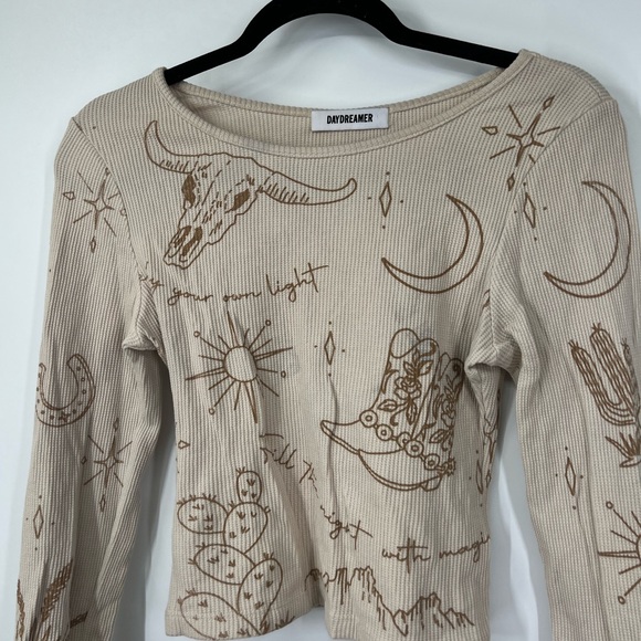 Daydreamer All Over Western Thermal Long Sleeve Top - Picture 2 of 7